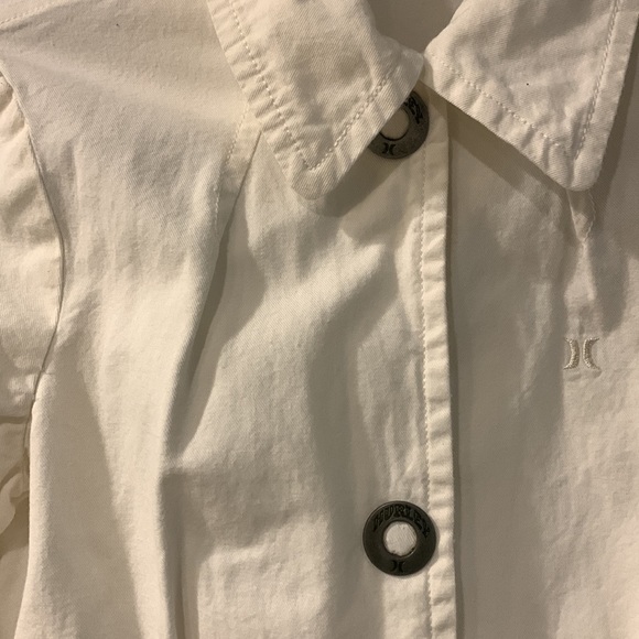 Hurley Ladies White blazer women’s cotton Jacket size small - Picture 3 of 8